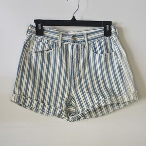 American Eagle Outfitters Striped Jean Shorts